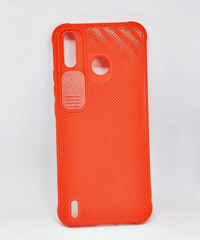 Чохол Camshield TPU з шторкою для камери для TECNO Spark 6 Go (Червоний)-0